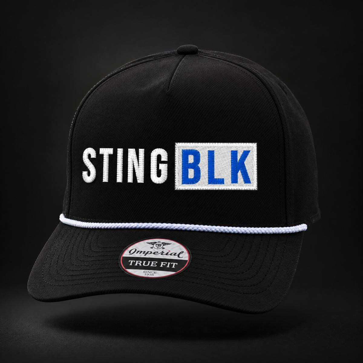 Black Sting BLK Wrightson rope cap, front view