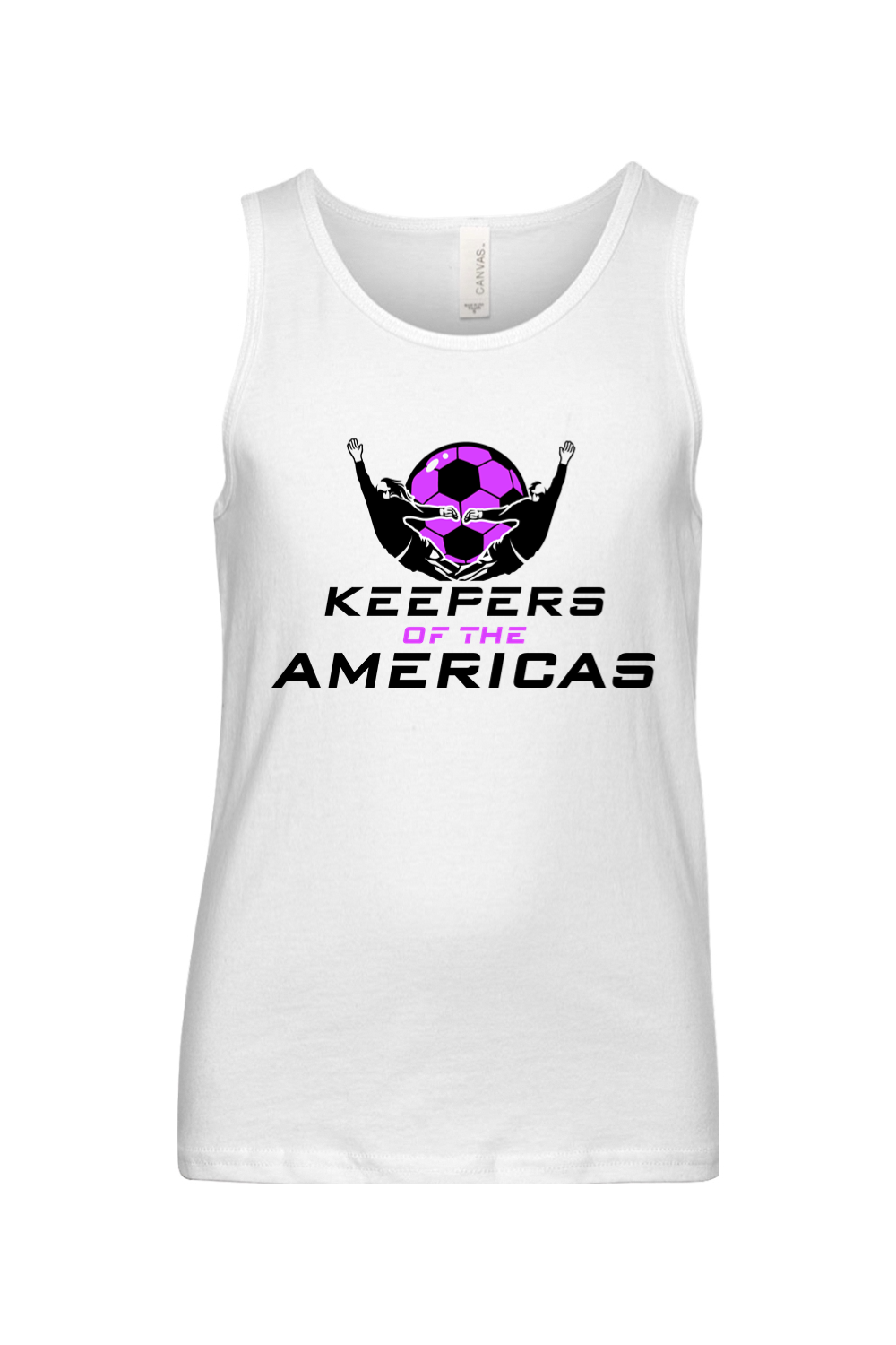 RTG | Youth Jersey Tank – White, front view