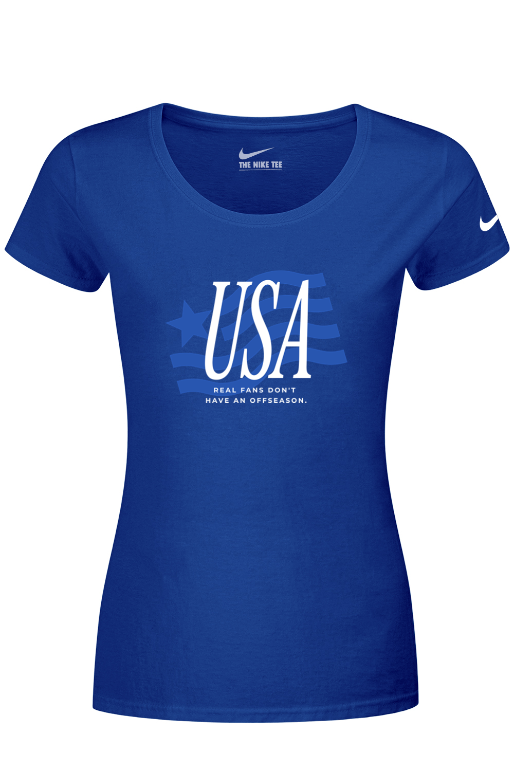USA Real Fans | Nike Ladies Dri-Fit Scoop Neck T-Shirt